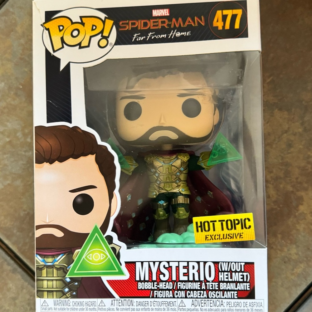 Funko Pop Marvel Spider-Man‎ Mysterio Figure #477 Hot Topic Exclusive New